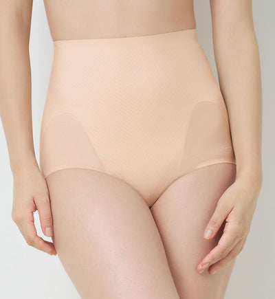 Body Make Up Illusion Curve 系列高腰束腹褲 - NUDE BEIGE