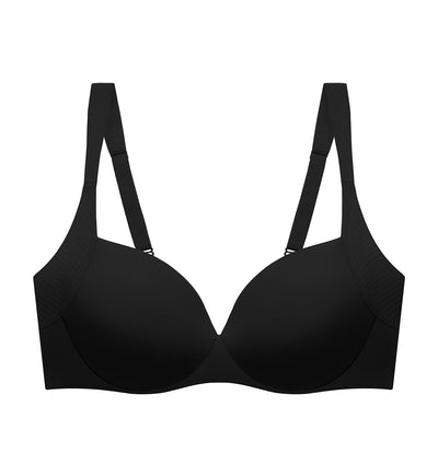 Body Make Up Illusion Curve 系列鋼圈薄墊塑型胸圍 - BLACK