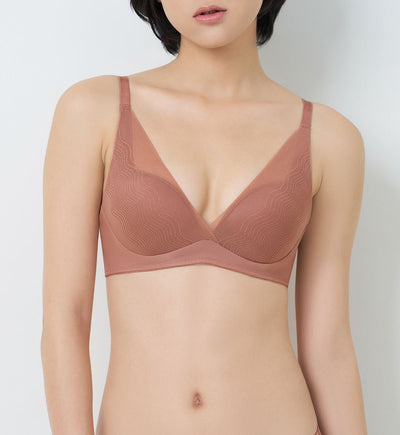 Smooth Sensation 系列魔術鋼圈深V提升胸圍 - TOASTED ALMOND