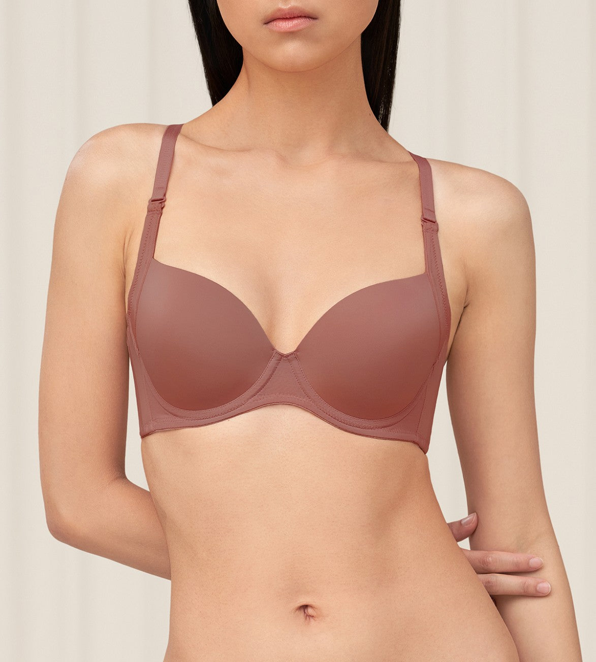 Invisible Inside-Out Wired Padded Bra in Cappuccino